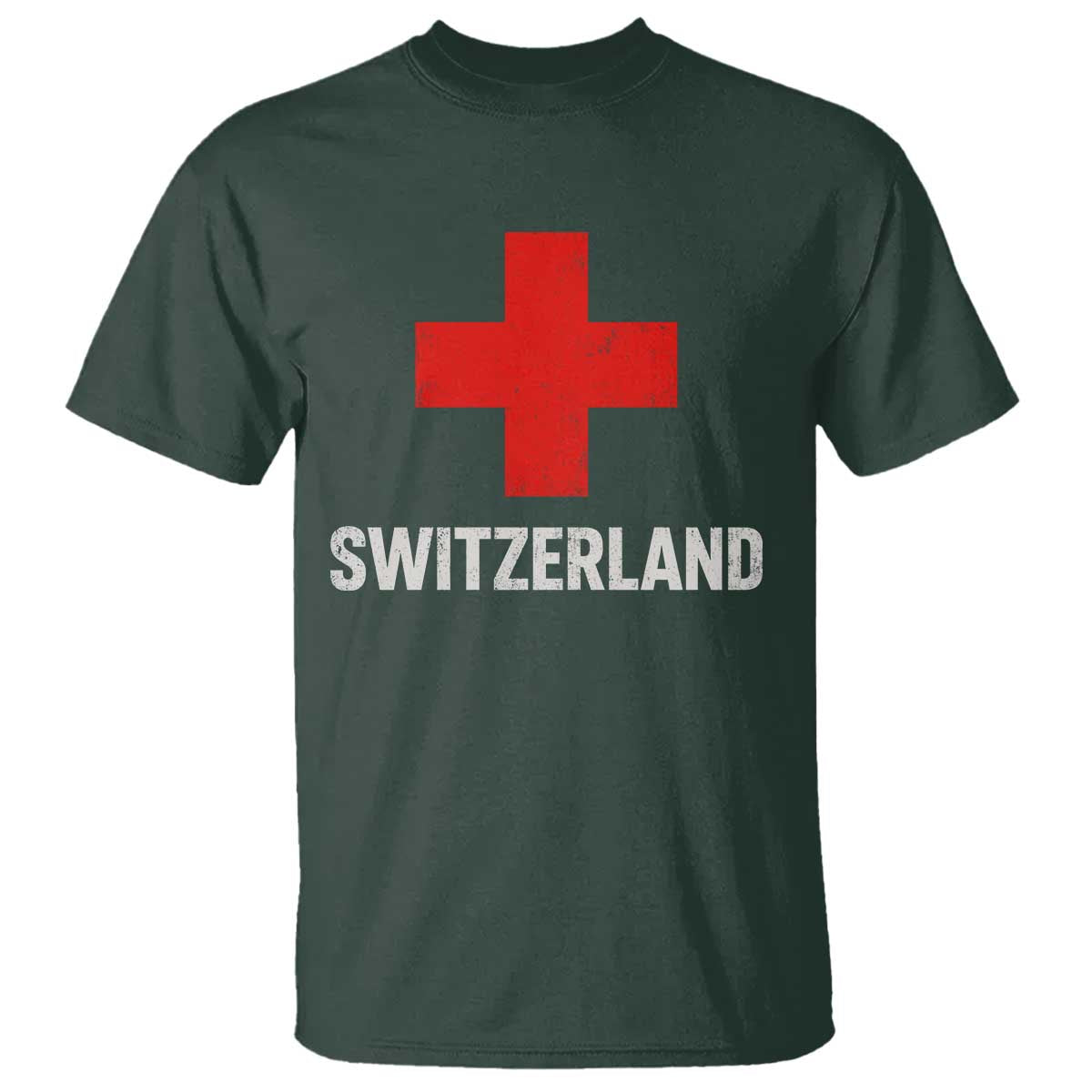 Vintage Retro Switzerland Fan T Shirt Swiss Cross Flag