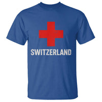Vintage Retro Switzerland Fan T Shirt Swiss Cross Flag