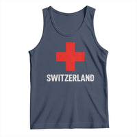 Vintage Retro Switzerland Fan Tank Top Swiss Cross Flag