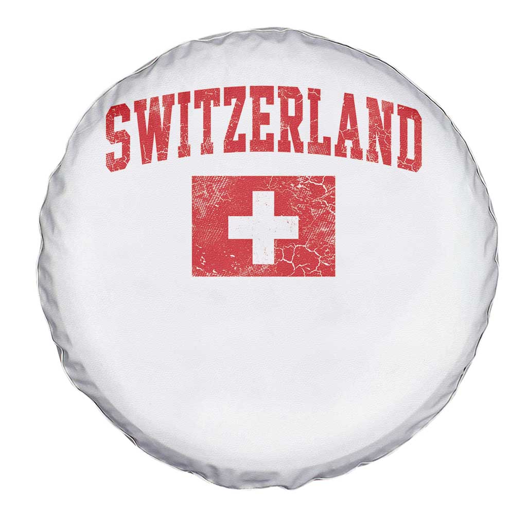 Switzerland Fan Spare Tire Cover Vintage Retro Swiss Cross Flag