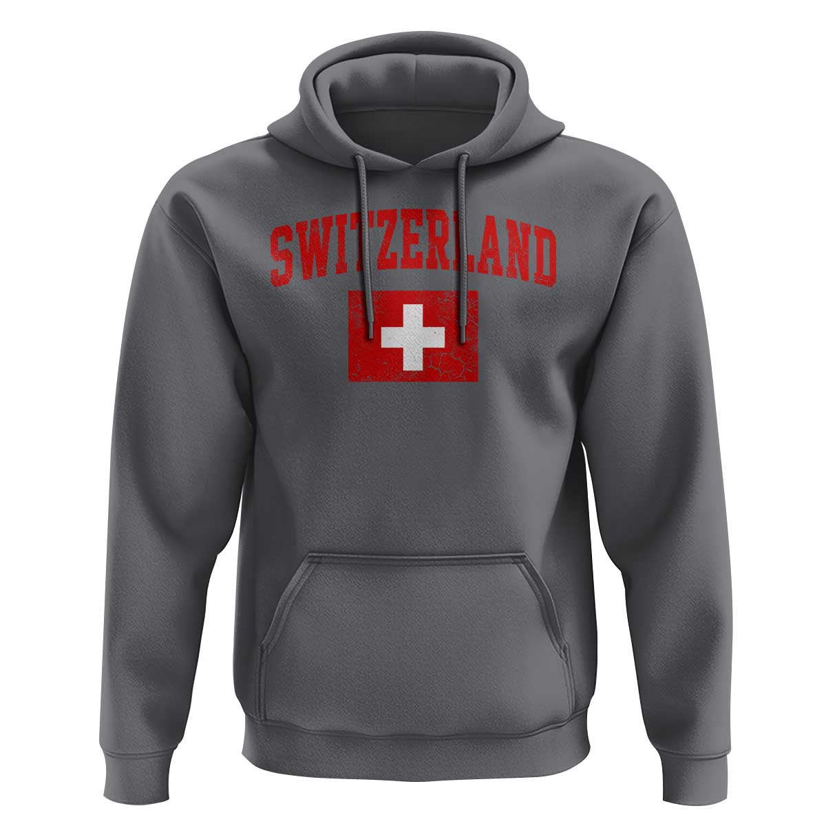 Switzerland Fan Hoodie Vintage Retro Swiss Cross Flag