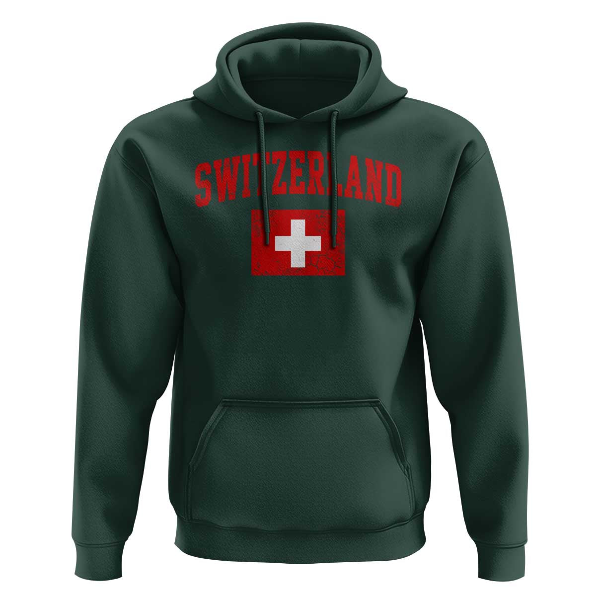 Switzerland Fan Hoodie Vintage Retro Swiss Cross Flag