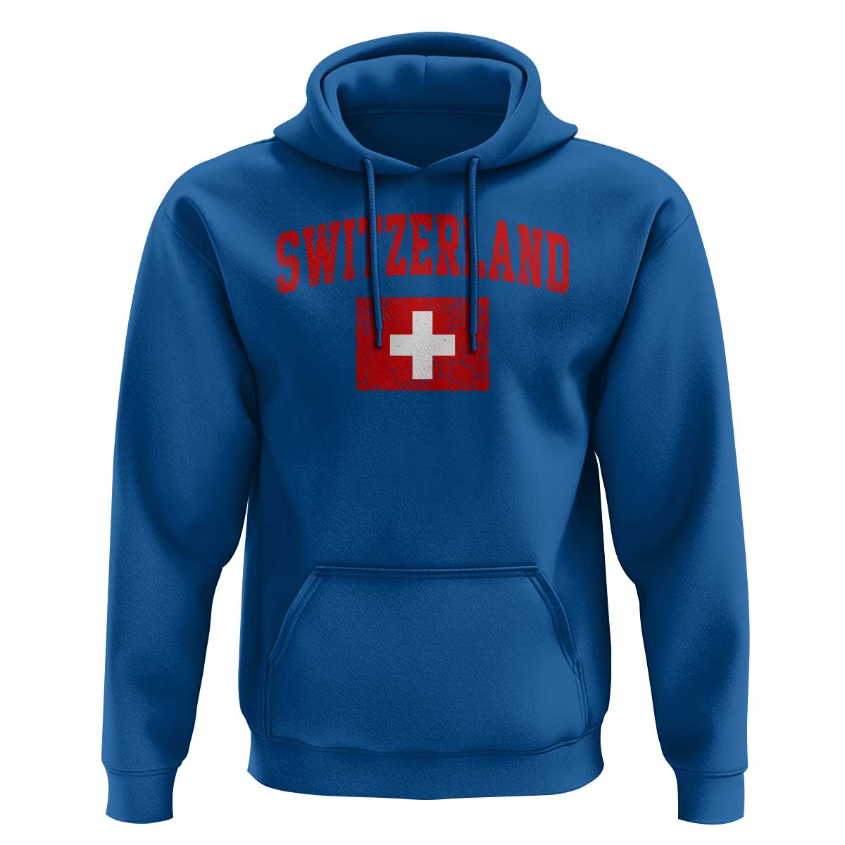 Switzerland Fan Hoodie Vintage Retro Swiss Cross Flag