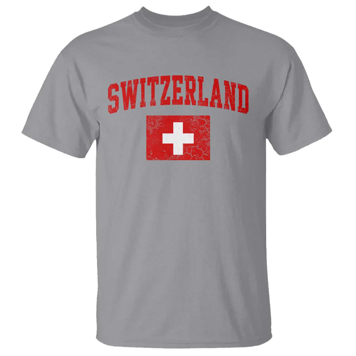 Switzerland Fan T Shirt Vintage Retro Swiss Cross Flag