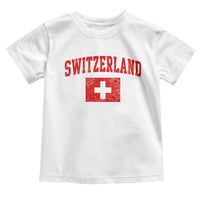 Switzerland Fan Toddler T Shirt Vintage Retro Swiss Cross Flag