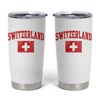 Switzerland Fan Tumbler Cup Vintage Retro Swiss Cross Flag