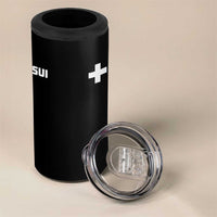 Switzerland 4 in 1 Can Cooler Tumbler Retro Swiss Flag