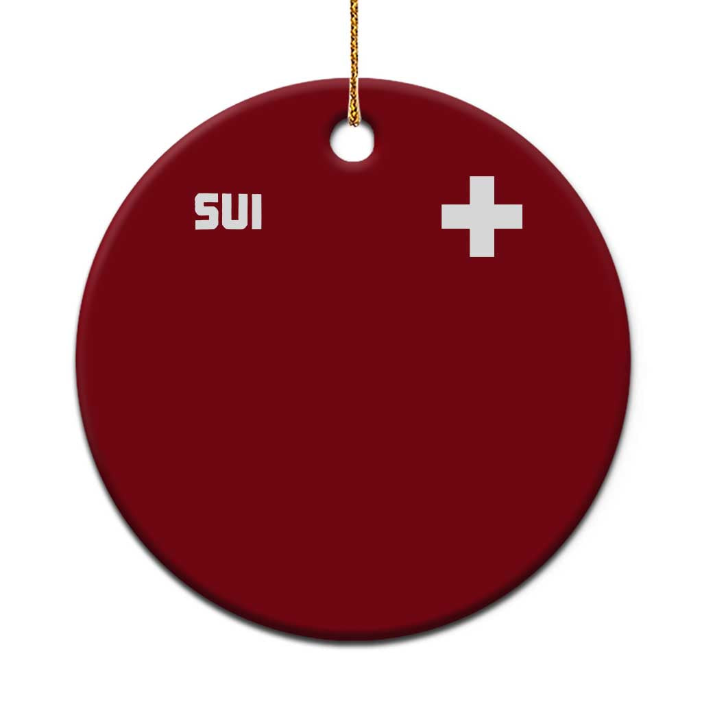 Switzerland Ceramic Ornament Retro Swiss Flag