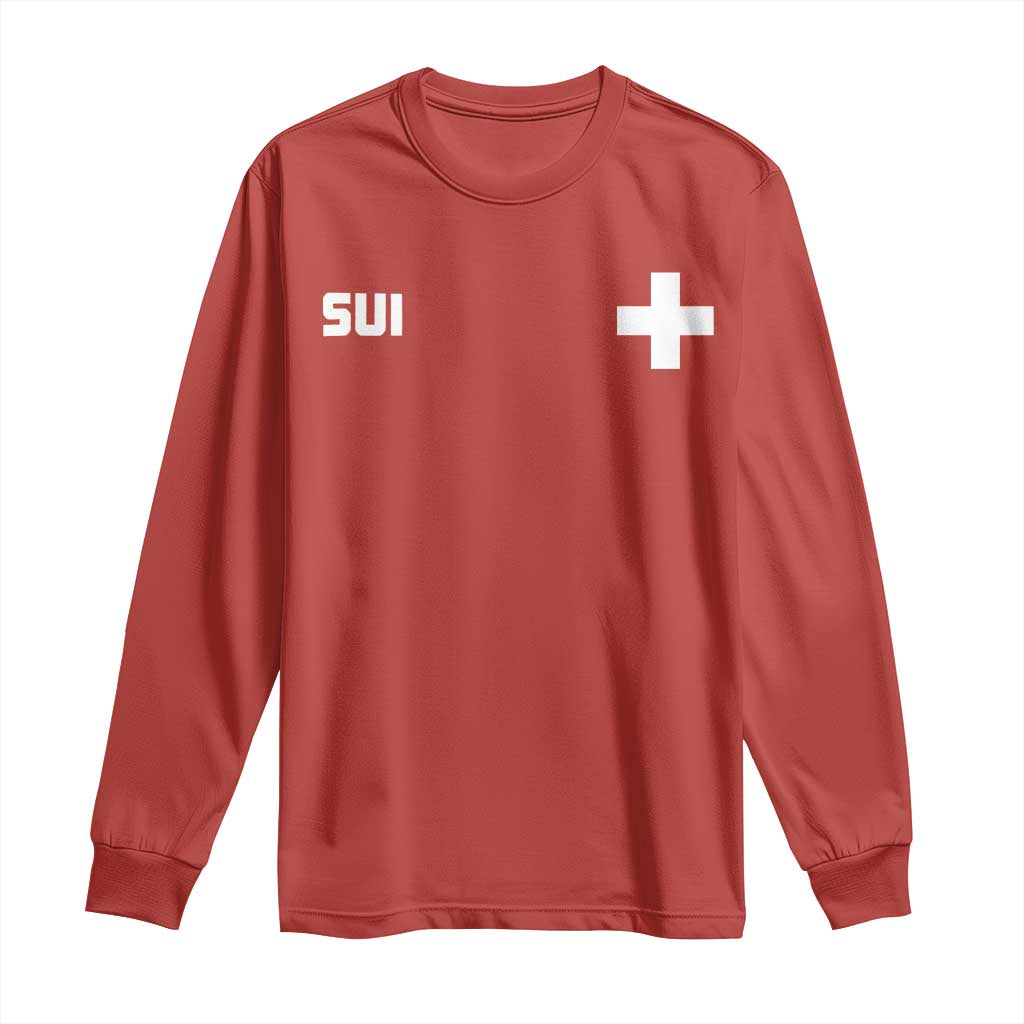 Switzerland Long Sleeve Shirt Retro Swiss Flag