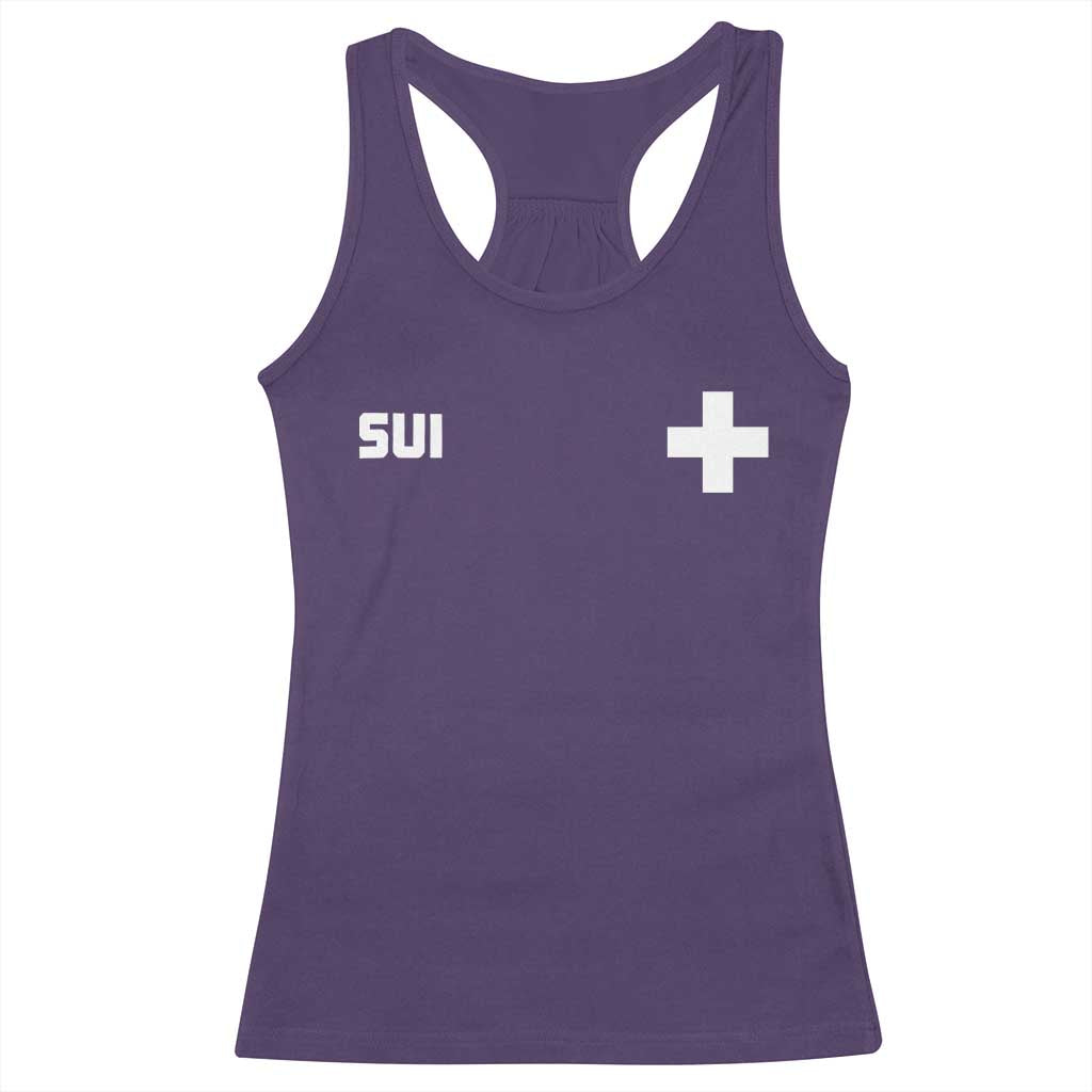 Switzerland Racerback Tank Top Retro Swiss Flag