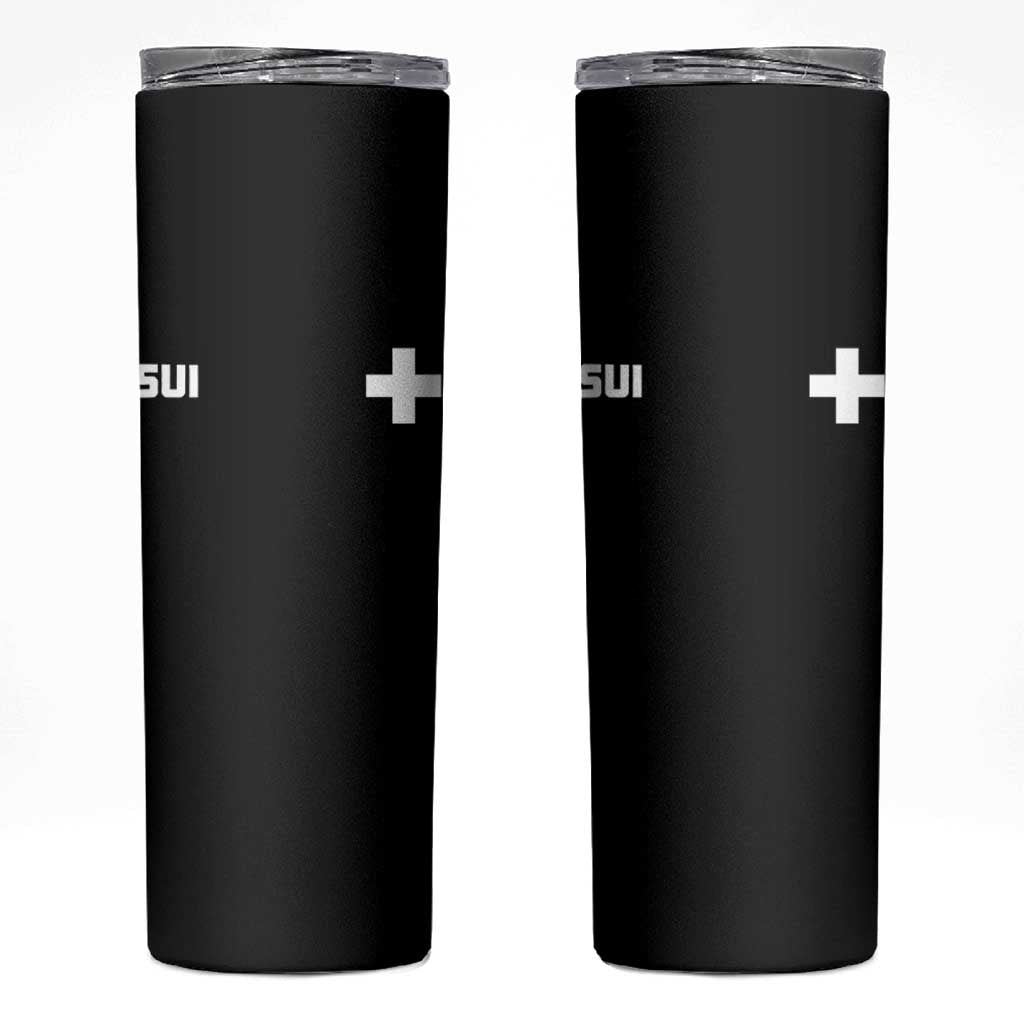 Switzerland Skinny Tumbler Retro Swiss Flag
