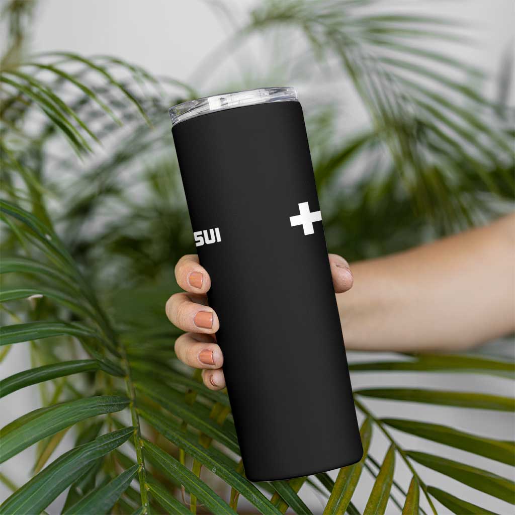 Switzerland Skinny Tumbler Retro Swiss Flag