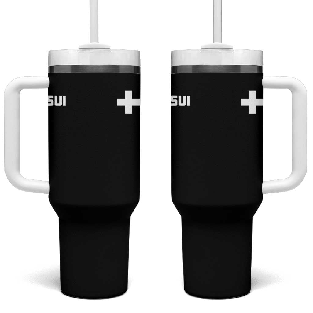 Switzerland Tumbler With Handle Retro Swiss Flag