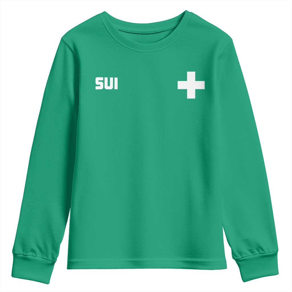 Switzerland Youth Sweatshirt Retro Swiss Flag