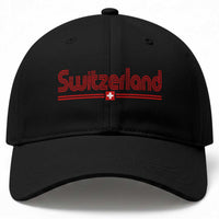 Switzerland Fan Retro Vintage Flag Baseball Cap