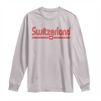 Switzerland Fan Retro Vintage Flag Long Sleeve Shirt