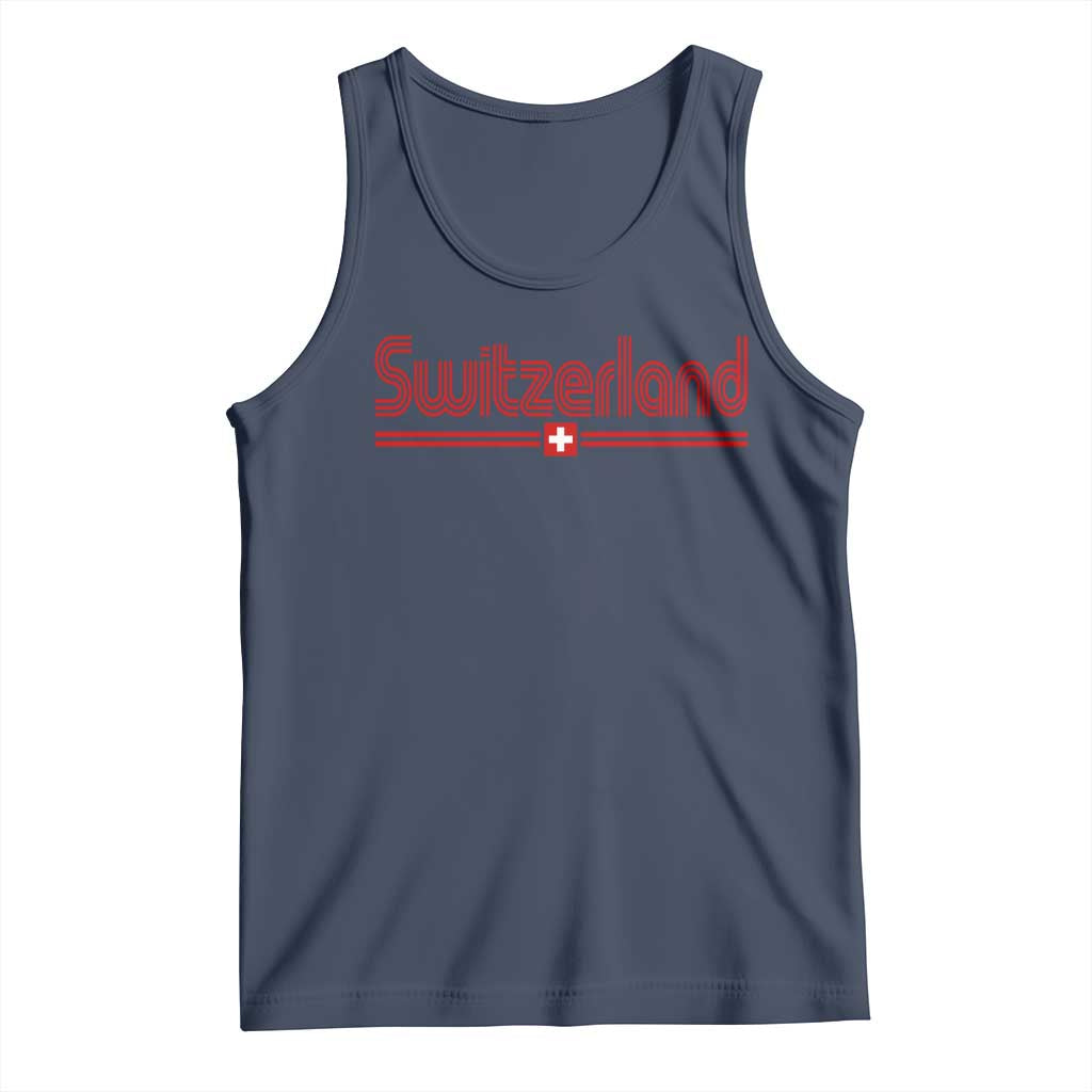Switzerland Fan Retro Vintage Flag Tank Top