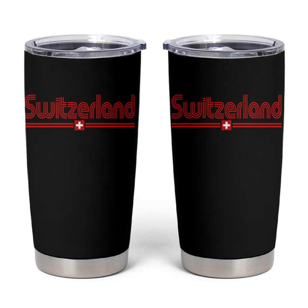Switzerland Fan Retro Vintage Flag Tumbler Cup