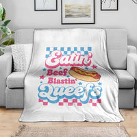 Hotdog Eatin Beef Blastin Queefs Inappropriate Throw Blanket Retro Groovy Hotdog Meme Funny Cringe Offensive Humor