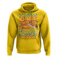 Hotdog Eatin Beef Blastin Queefs Inappropriate Hoodie Retro Groovy Hotdog Meme Funny Cringe Offensive Humor
