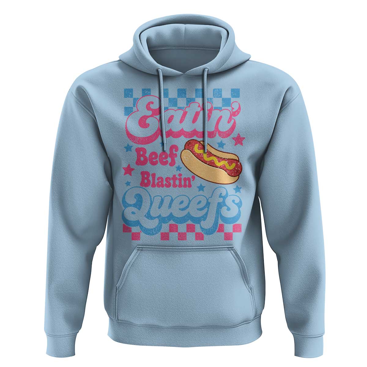 Hotdog Eatin Beef Blastin Queefs Inappropriate Hoodie Retro Groovy Hotdog Meme Funny Cringe Offensive Humor