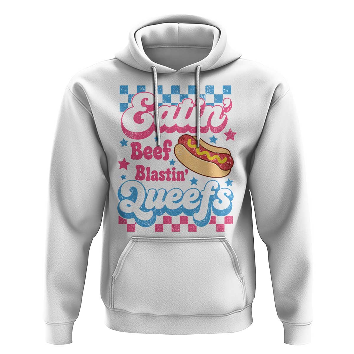 Hotdog Eatin Beef Blastin Queefs Inappropriate Hoodie Retro Groovy Hotdog Meme Funny Cringe Offensive Humor