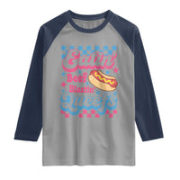 Hotdog Eatin Beef Blastin Queefs Inappropriate Raglan Shirt Retro Groovy Hotdog Meme Funny Cringe Offensive Humor