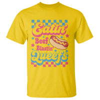 Hotdog Eatin Beef Blastin Queefs Inappropriate T Shirt Retro Groovy Hotdog Meme Funny Cringe Offensive Humor