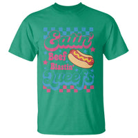 Hotdog Eatin Beef Blastin Queefs Inappropriate T Shirt Retro Groovy Hotdog Meme Funny Cringe Offensive Humor
