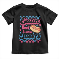 Hotdog Eatin Beef Blastin Queefs Inappropriate Toddler T Shirt Retro Groovy Hotdog Meme Funny Cringe Offensive Humor