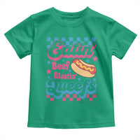 Hotdog Eatin Beef Blastin Queefs Inappropriate Toddler T Shirt Retro Groovy Hotdog Meme Funny Cringe Offensive Humor