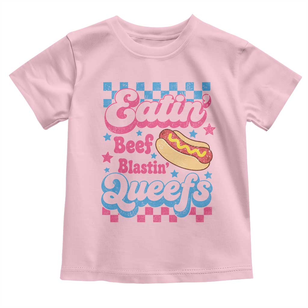 Hotdog Eatin Beef Blastin Queefs Inappropriate Toddler T Shirt Retro Groovy Hotdog Meme Funny Cringe Offensive Humor