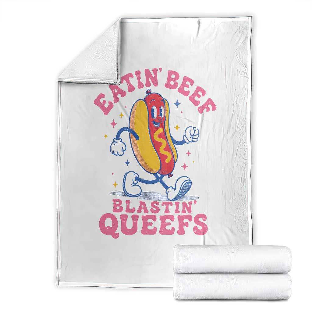 Hotdog Eatin Beef Blastin Queefs Inappropriate Throw Blanket Funny Cringe Offensive Humor