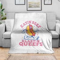 Hotdog Eatin Beef Blastin Queefs Inappropriate Throw Blanket Funny Cringe Offensive Humor