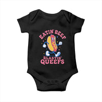Hotdog Eatin Beef Blastin Queefs Inappropriate Baby Onesie Funny Cringe Offensive Humor