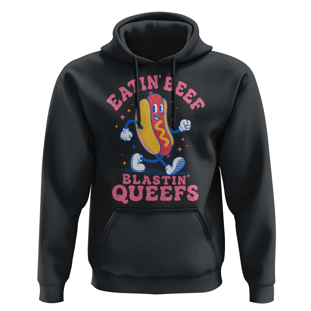 Hotdog Eatin Beef Blastin Queefs Inappropriate Hoodie Funny Cringe Offensive Humor