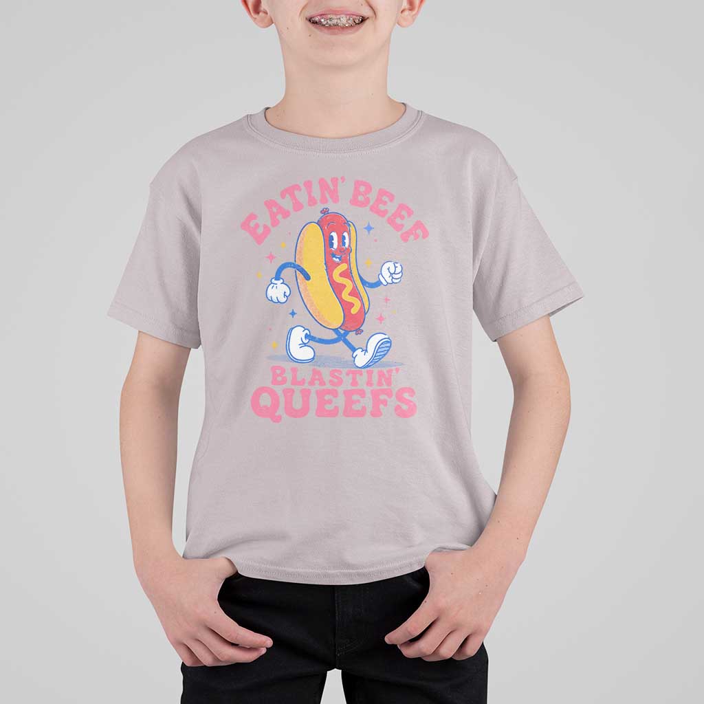 Hotdog Eatin Beef Blastin Queefs Inappropriate T Shirt For Kid Funny Cringe Offensive Humor