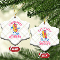 Hotdog Eatin Beef Blastin Queefs Inappropriate Ceramic Ornament Funny Cringe Offensive Humor
