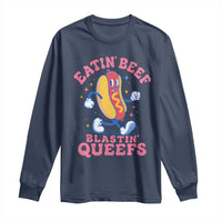 Hotdog Eatin Beef Blastin Queefs Inappropriate Long Sleeve Shirt Funny Cringe Offensive Humor