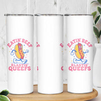 Hotdog Eatin Beef Blastin Queefs Inappropriate Skinny Tumbler Funny Cringe Offensive Humor