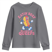Hotdog Eatin Beef Blastin Queefs Inappropriate Youth Sweatshirt Funny Cringe Offensive Humor