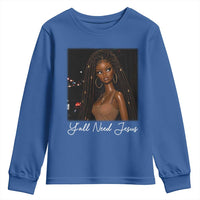 Need-Jesus Sarcastic Afro Doll Meme Funny Saying Christian Youth Sweatshirt Black Girl African Pride