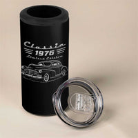 50th Birthday 4 in 1 Can Cooler Tumbler Vintage Retro Car Classic 1976 50 Year Old Gift