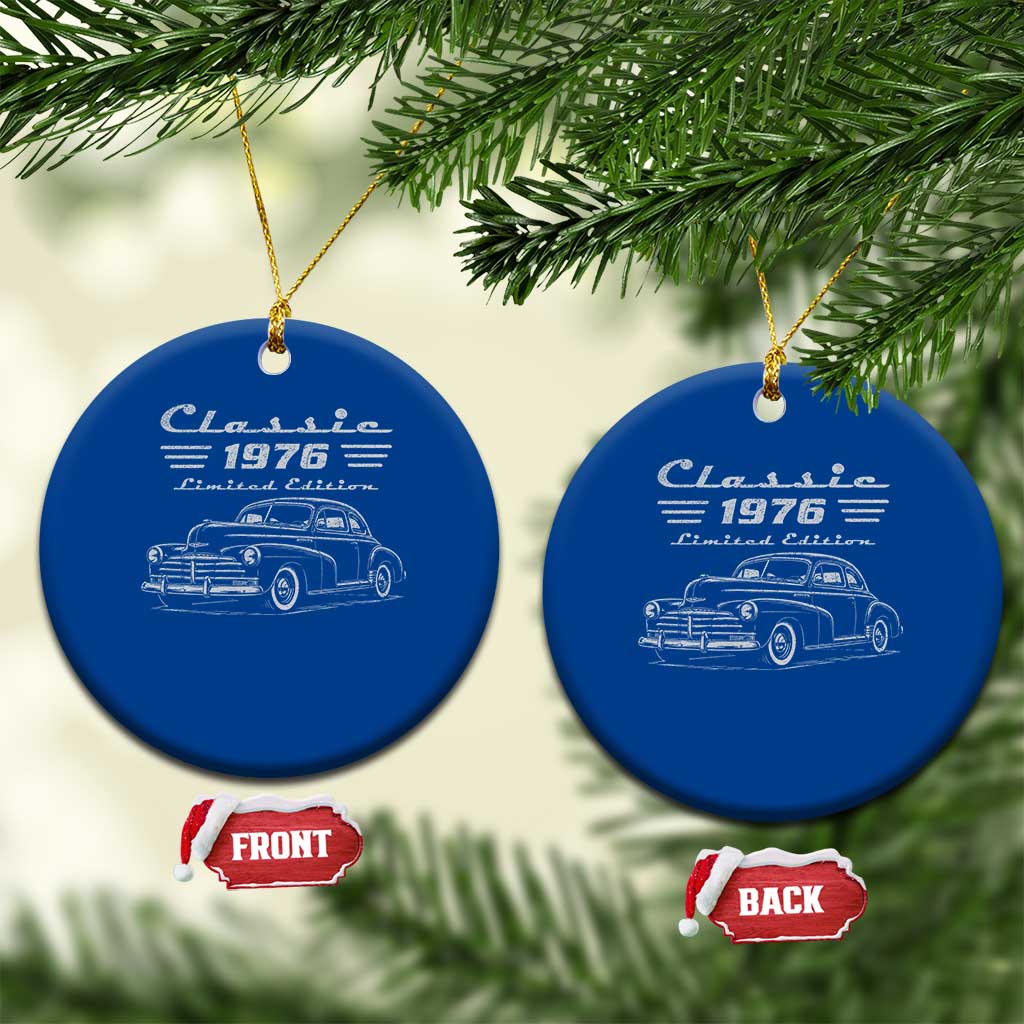 50th Birthday Ceramic Ornament Vintage Retro Car Classic 1976 50 Year Old Gift