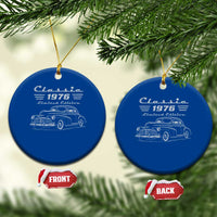 50th Birthday Ceramic Ornament Vintage Retro Car Classic 1976 50 Year Old Gift