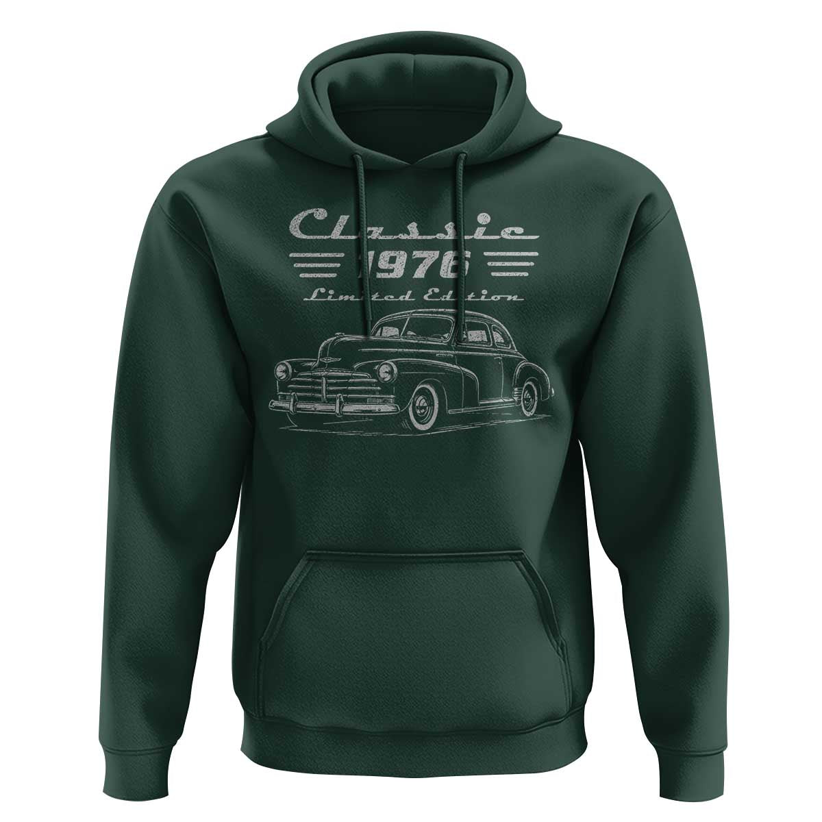 50th Birthday Hoodie Vintage Retro Car Classic 1976 50 Year Old Gift