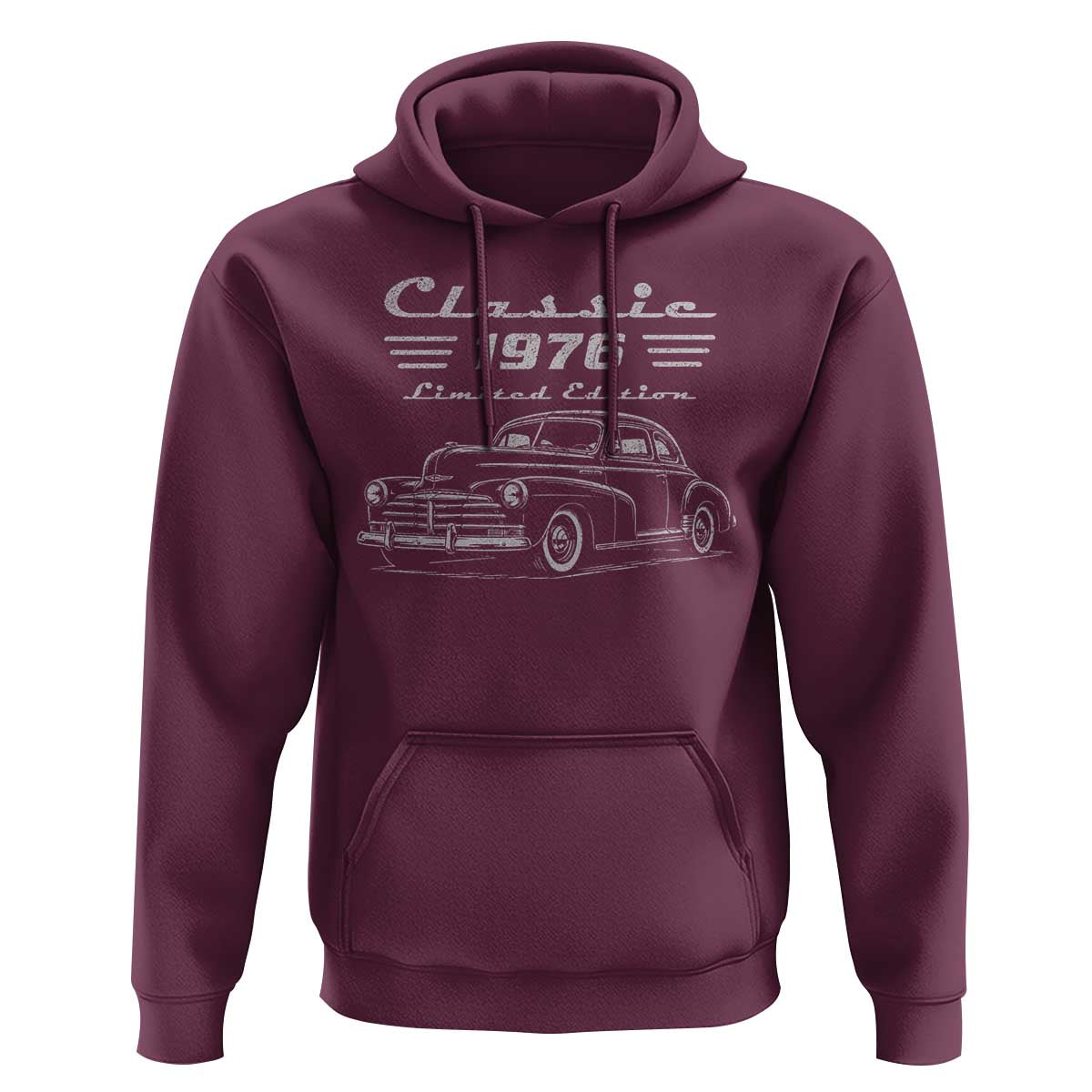 50th Birthday Hoodie Vintage Retro Car Classic 1976 50 Year Old Gift