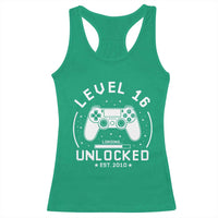Level 16 Unlocked Video Gamer 16th Birthday Gift Racerback Tank Top Vintage 2010 16 Year Old Gift