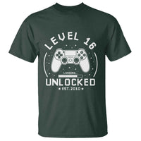 Level 16 Unlocked Video Gamer 16th Birthday Gift T Shirt Vintage 2010 16 Year Old Gift