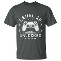 Level 16 Unlocked Video Gamer 16th Birthday Gift T Shirt Vintage 2010 16 Year Old Gift
